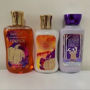 Pumpkin Body Wash & Lotion + Sugar Plum Lotion